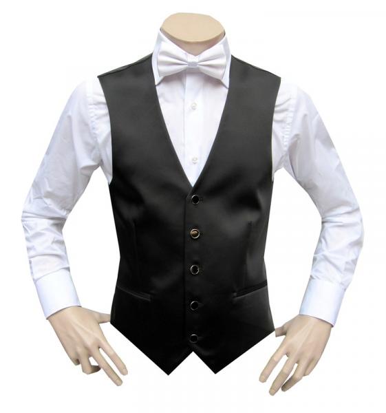 Herren Hochzeitsweste Slim mit Weiße Fliege