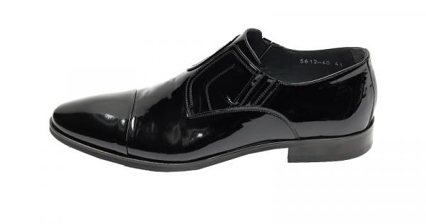 Herrenschuhe ohne Schnürsenkel Lack Leder