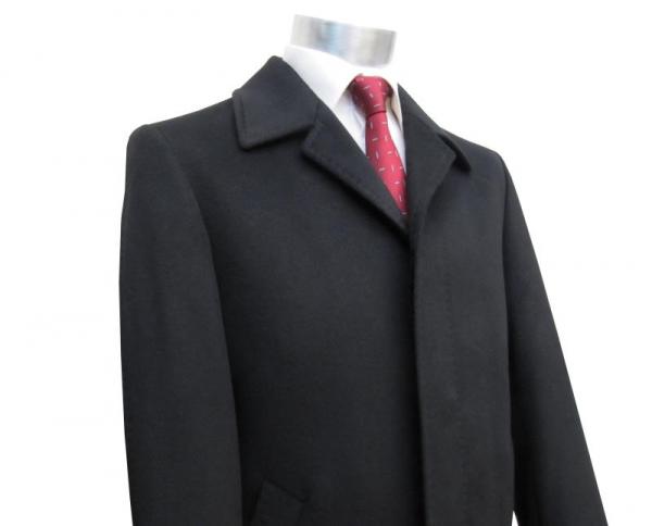 Herren Kurz Mantel Schwarz