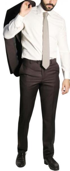 Klassische Herrenhose ohne Bundfalten Regular