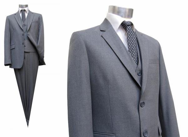 Herren Anzug 3-Teilig 120s Grau