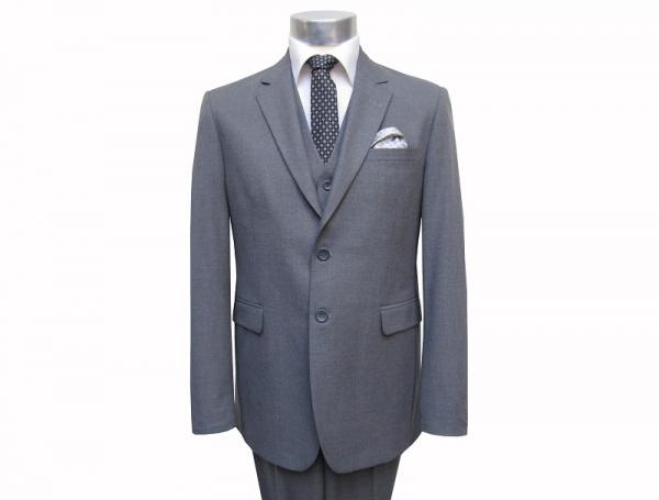 Herren Anzug 3-Teilig 120s Grau