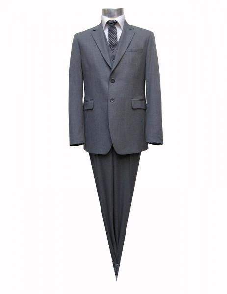 Herren Anzug 3-Teilig 120s Grau