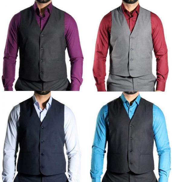 Klassische Herren Anzugweste Regular Fit