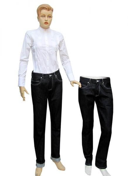 Damen Jeans Hose Schwarz