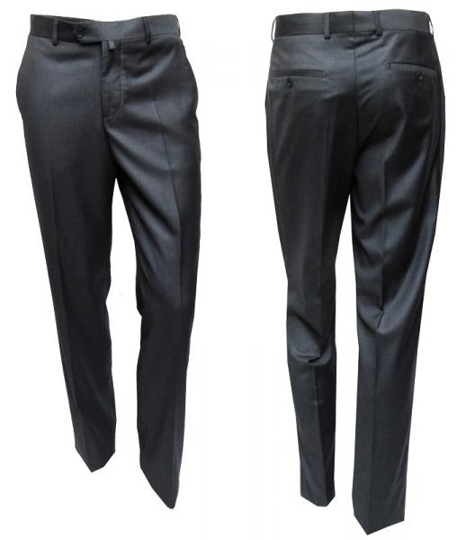 Klassische Herren Hose Anthrazit ohne Bundfalte
