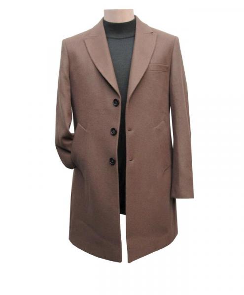 Herren Mantel Camel Braun