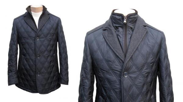 Herren Steppjacke Doppelkragen