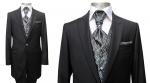 Cutaway Herren Anzug Schwarz 2-teilig